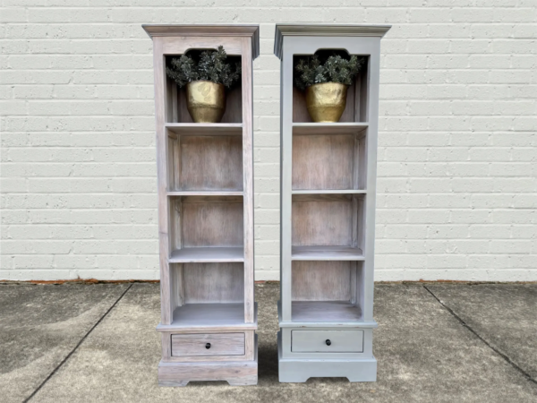 Narrow 1-Drawer Bookshelf